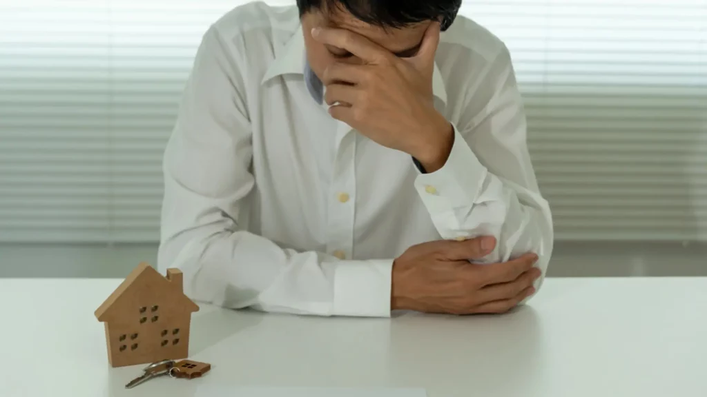 persona en Ourense preocupada por perder su vivienda habitual por deudas